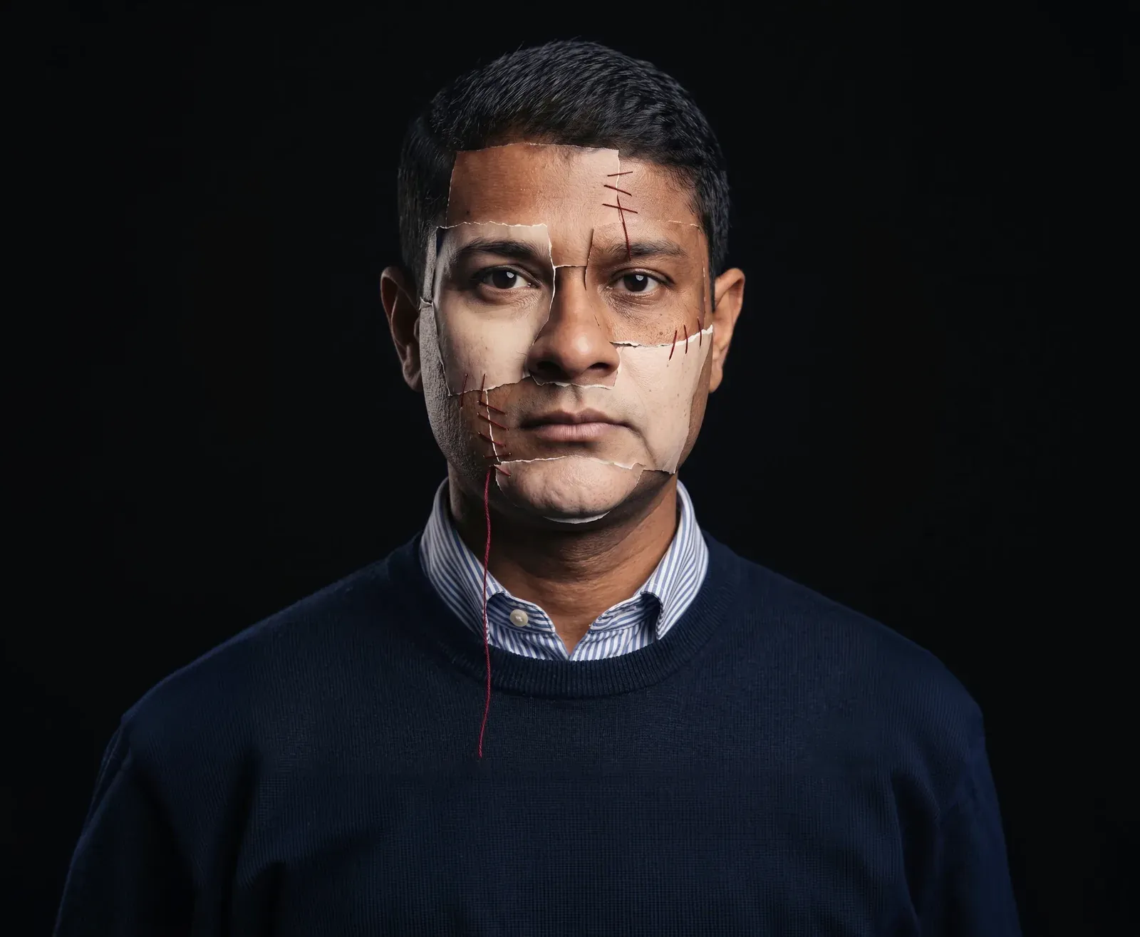 Ton Luccas — retrato conceitual representando a crise de identidade digital